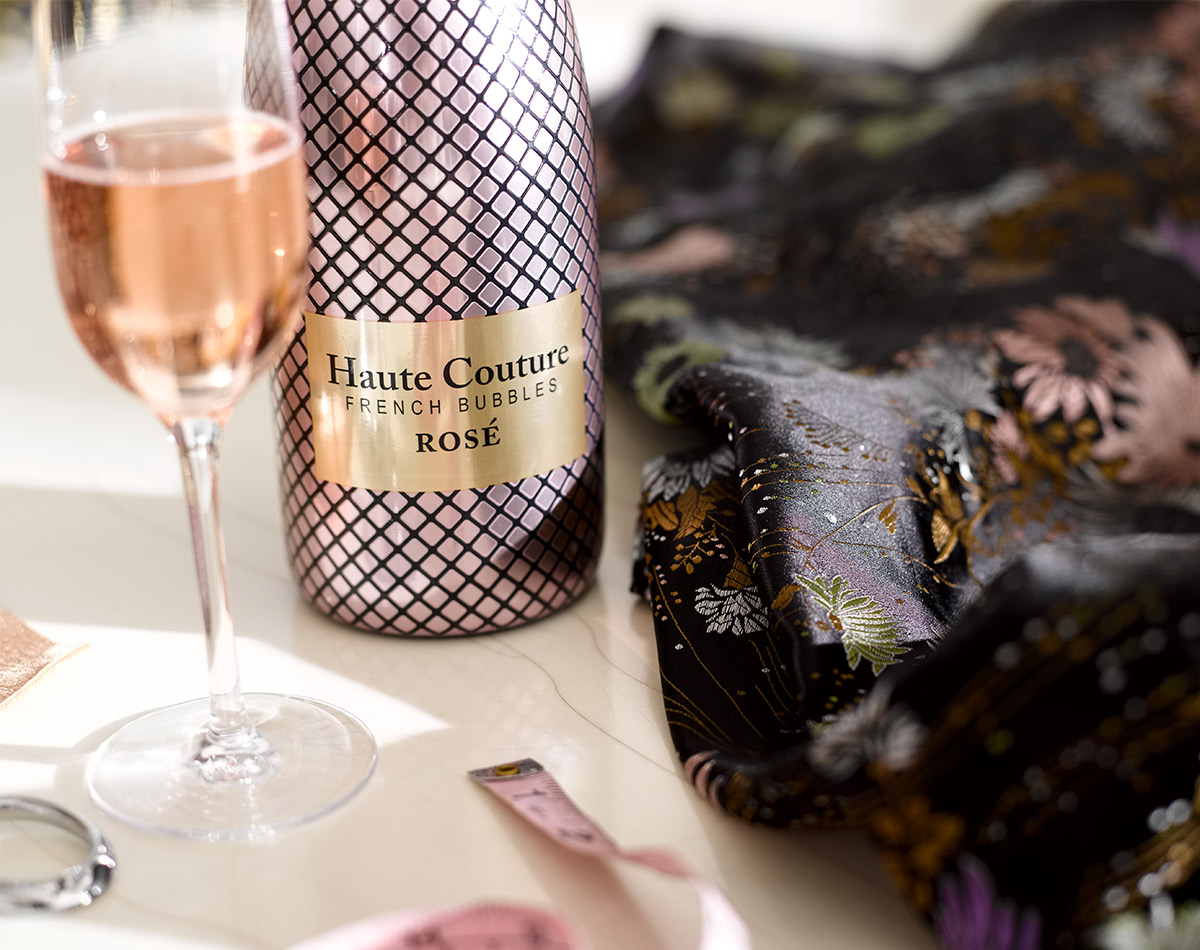 Présentation de la bouteille Rosé Haute couture