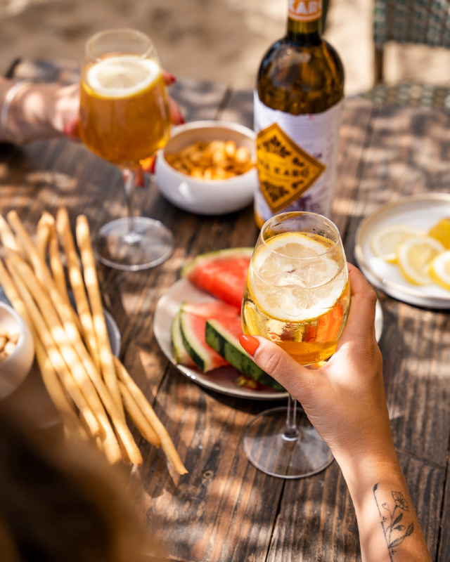 Pho to verre de vin d'apéritif